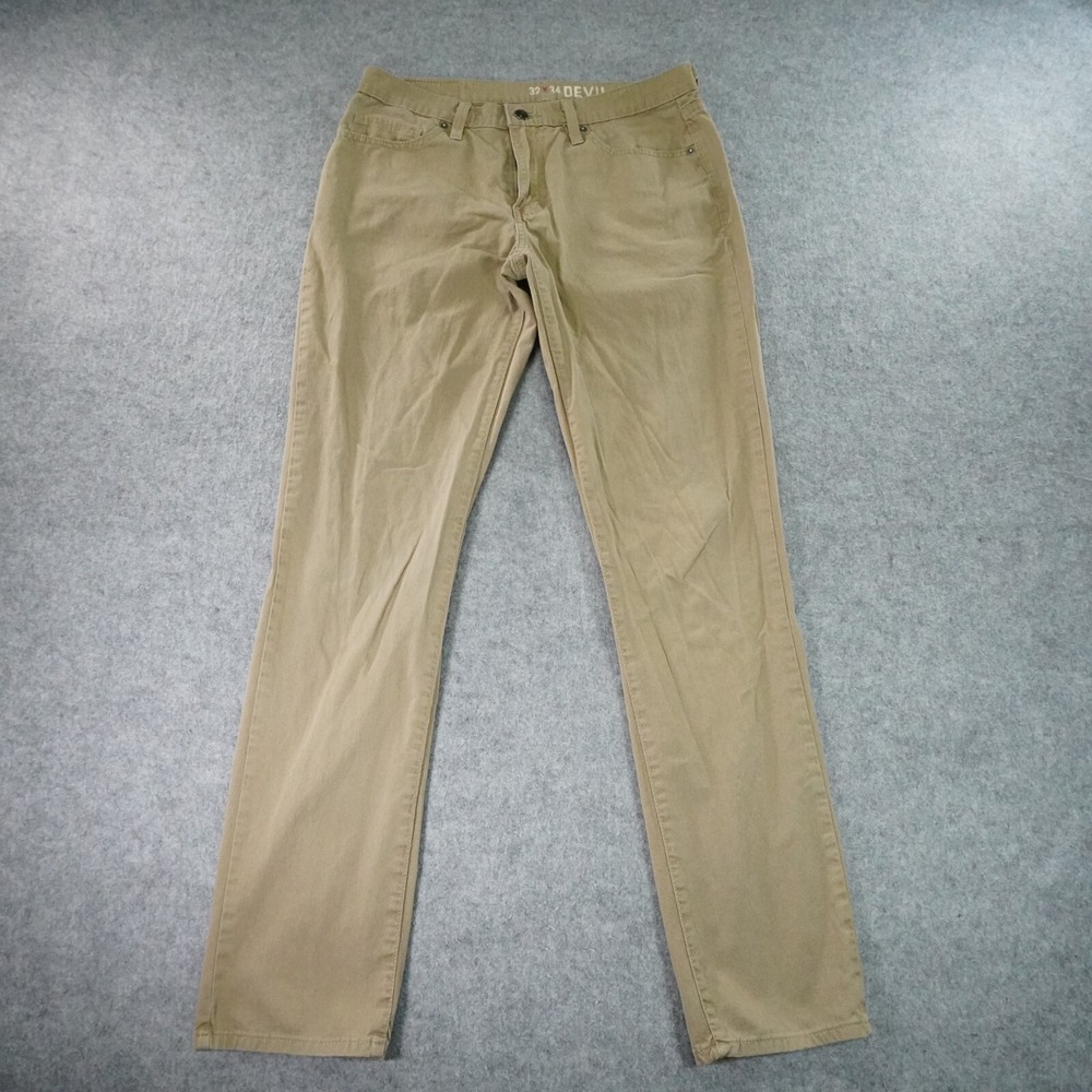 Devil Dog Jeans Mens 32x34 (32x32) Beige Slim Wash Sanforized Western